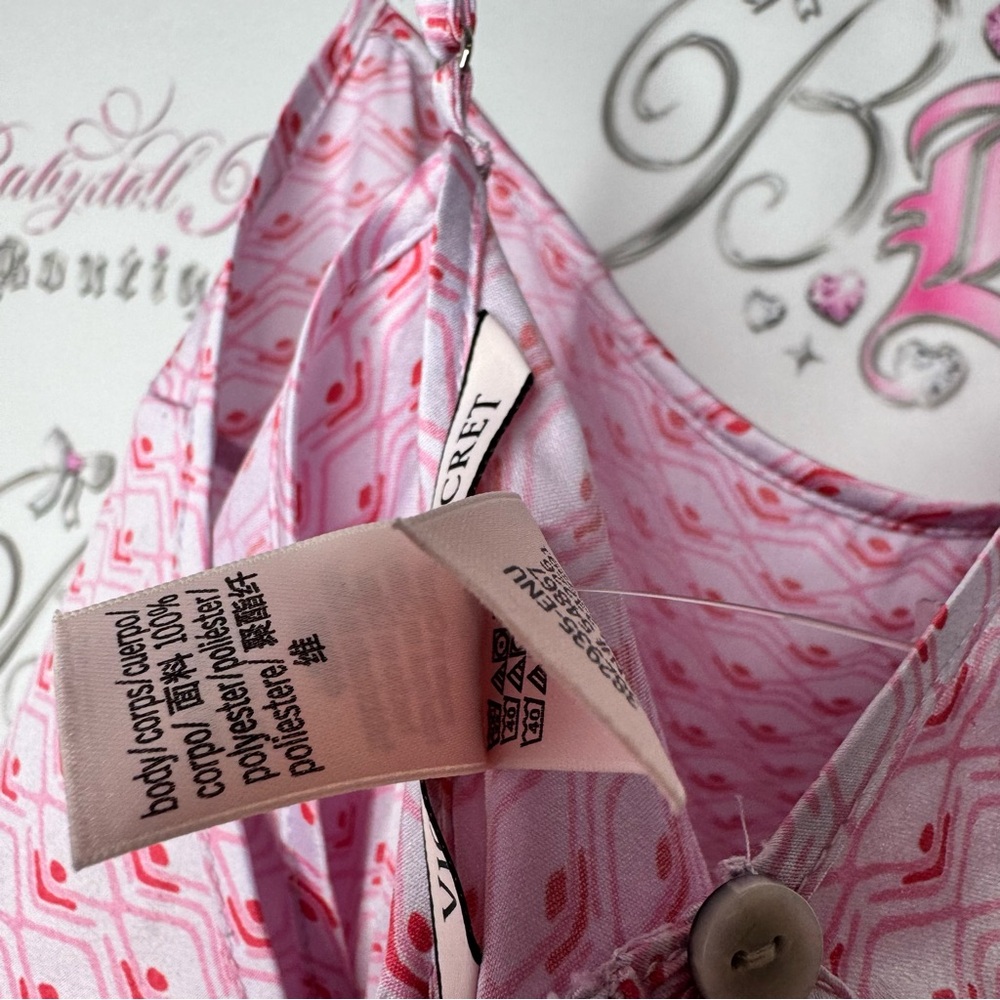 Victoria secret tank top floral keyhole button back Pink Patterned Cami Top - Picture 8 of 10